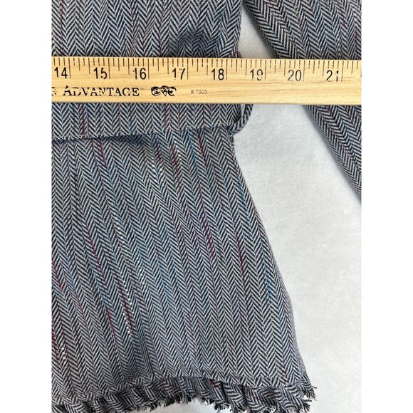 Nick and Mo‎ Jacket Womens Large Gray Multicolor Ruffle Fringe Belted Lined - Picture 7 of 7